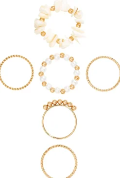 Ensemble de bagues - Golden Shell