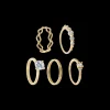 Ensemble de bagues - Golden Elegance