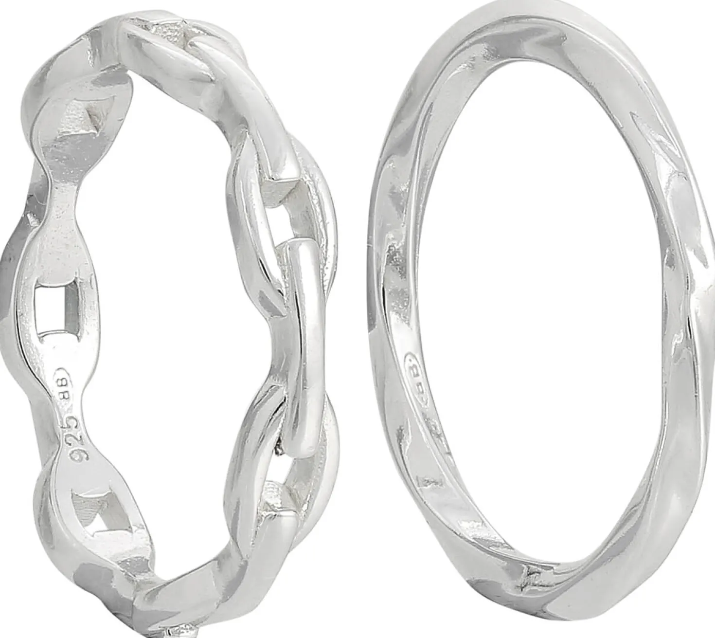 Ensemble de bagues - Silver Twist