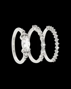 Ensemble de bagues - Sparkling Navette