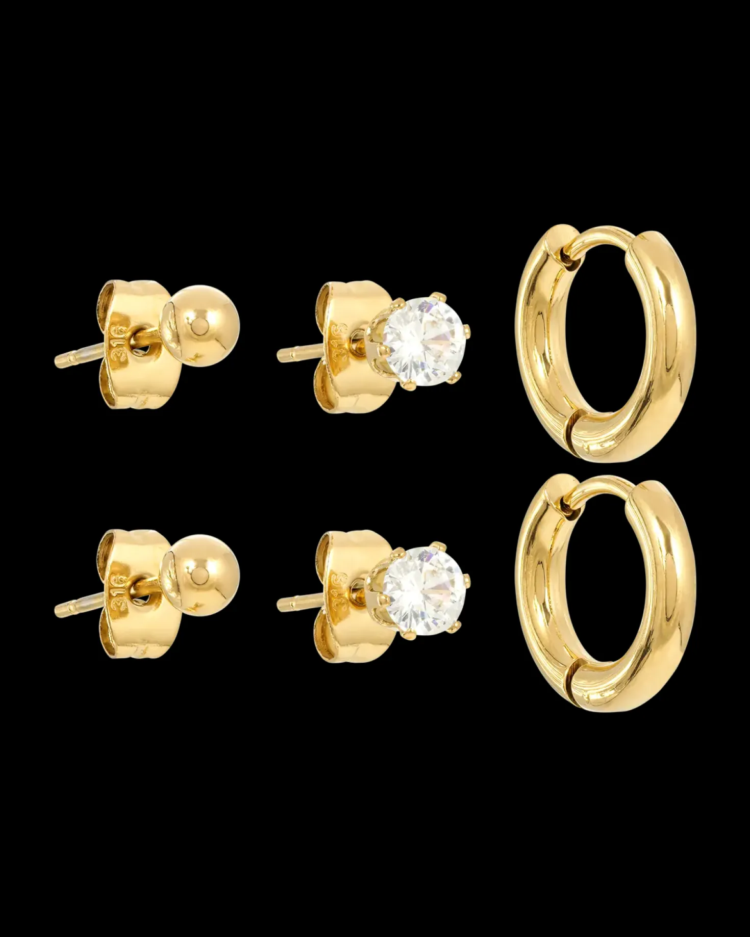Ensemble de boucles d’oreilles - Iconic Trio