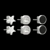 Ensemble de boucles d’oreilles - Steel Stars