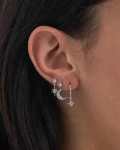 Ensemble de boucles d'oreilles - Moon Star