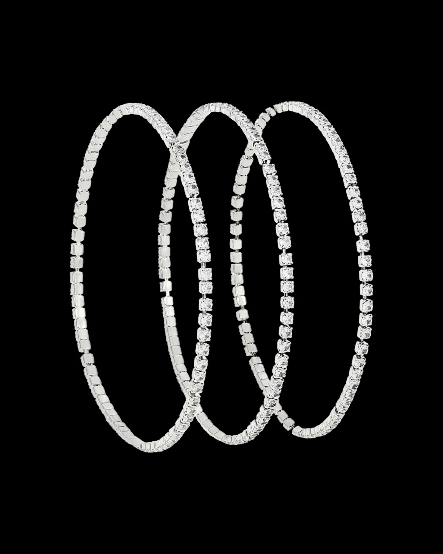 Ensemble de bracelets - Glossy Silver