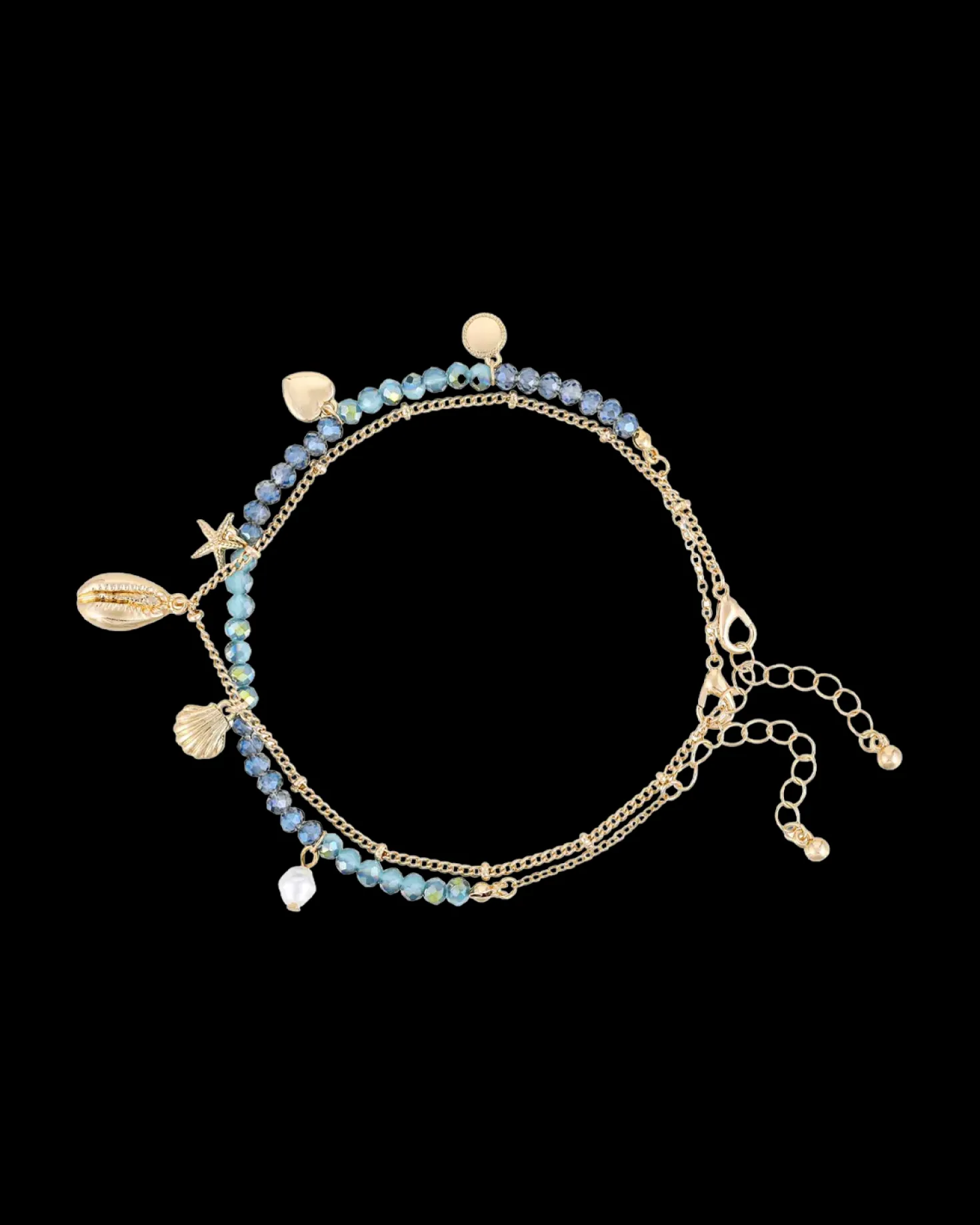 Ensemble de bracelets de cheville - Shell Pendants