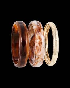 Ensemble de bracelets joncs - Natural Brown