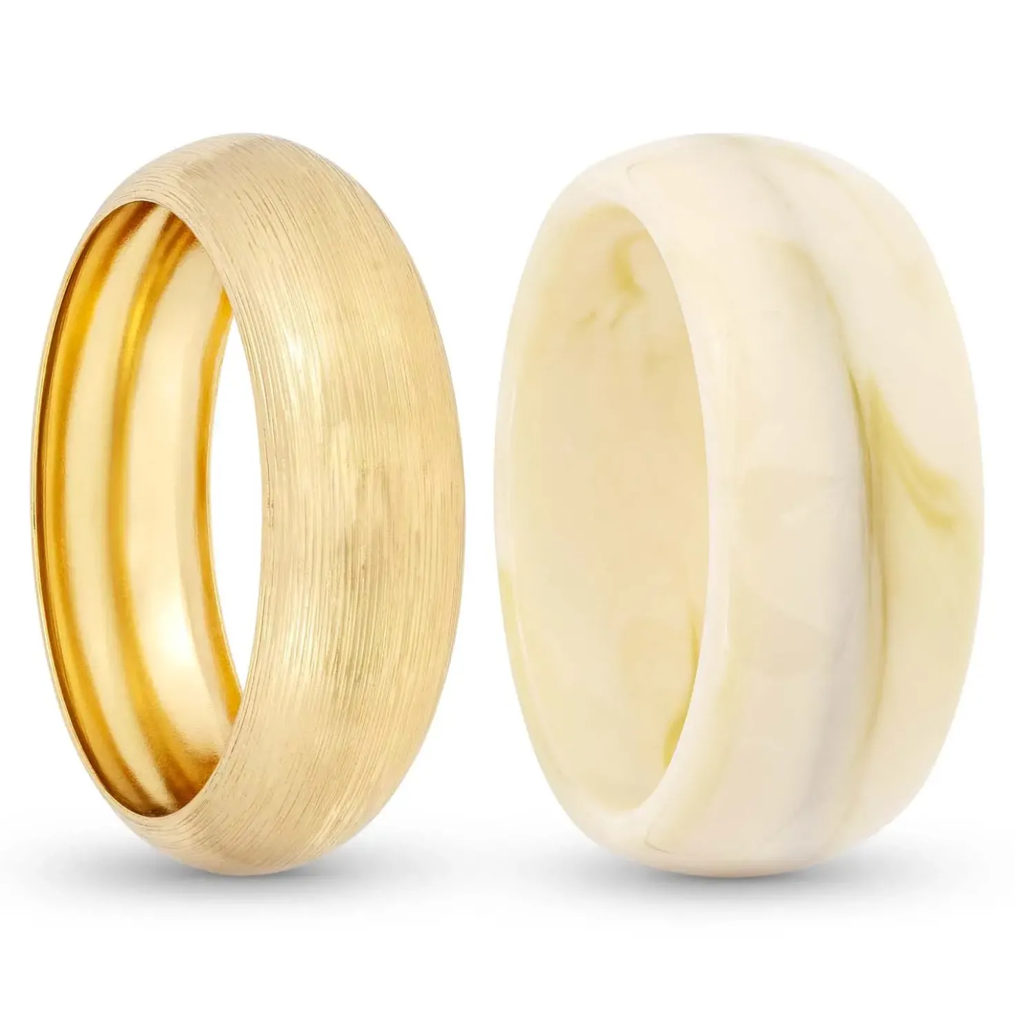Ensemble de bracelets joncs - Golden Marble