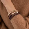 Ensemble de bracelets joncs - Golden Earth