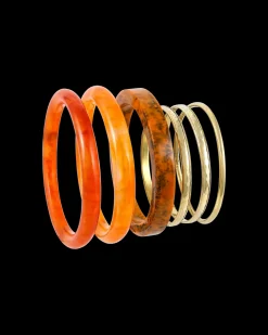 Ensemble de bracelets joncs - Golden Amber