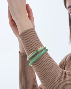 Ensemble de bracelets joncs - Light Green