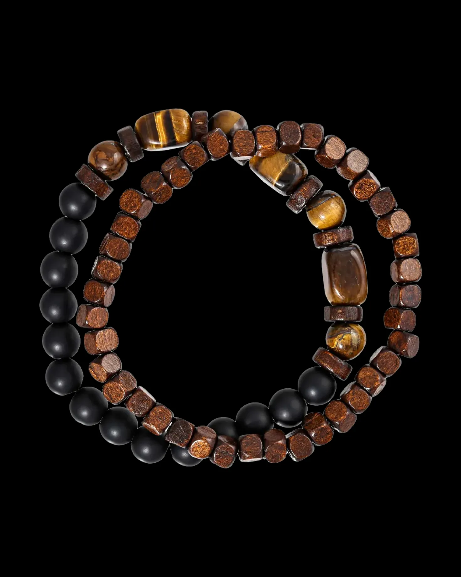 Ensemble de bracelets pour homme - Brown Duo