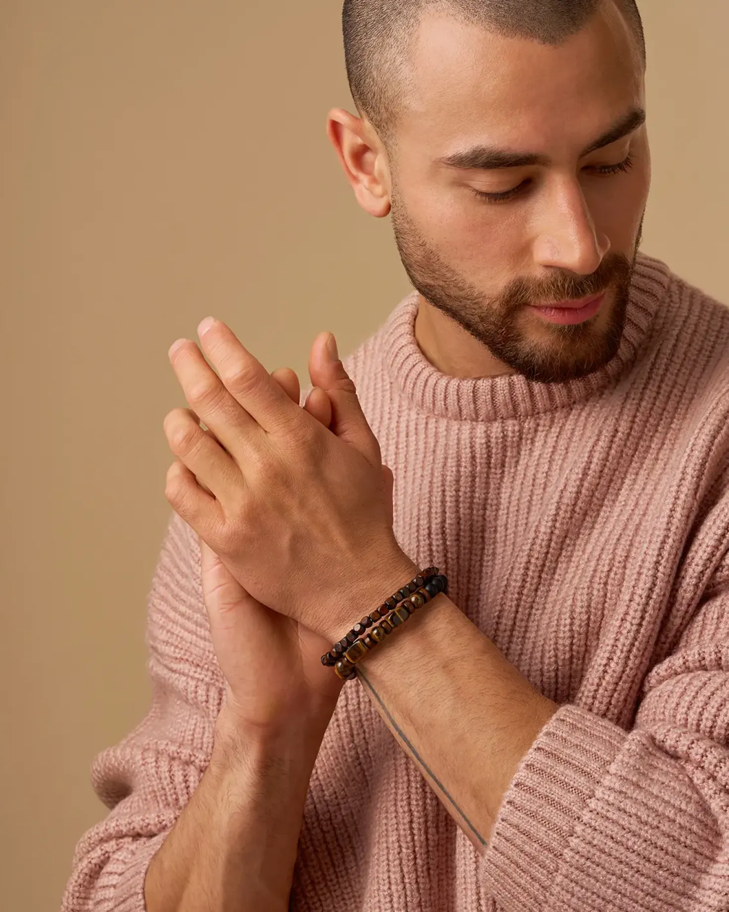 Ensemble de bracelets pour homme - Brown Duo