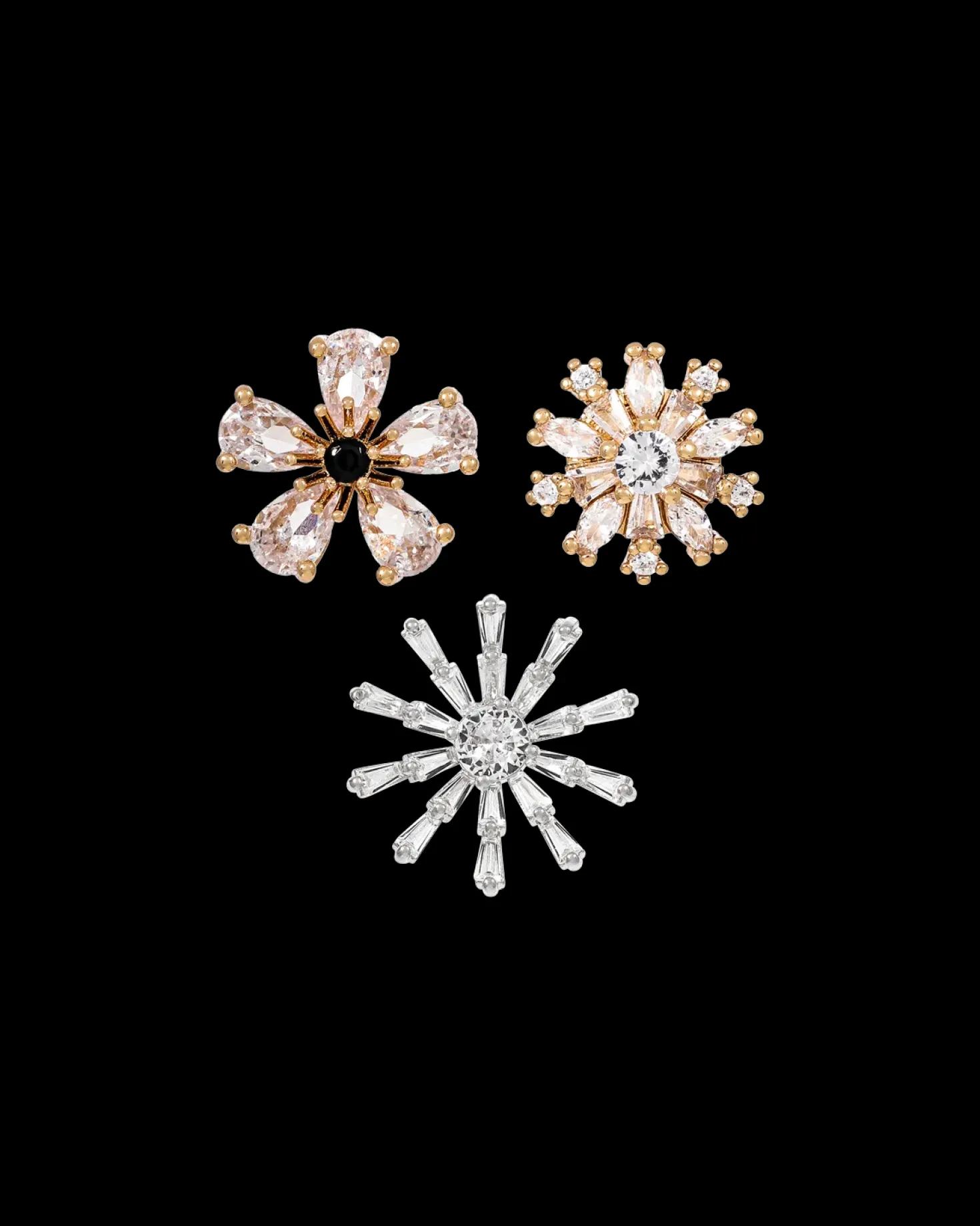 Ensemble de broches - Sparkling Flowers