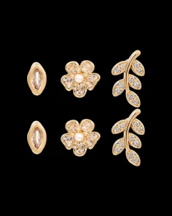 Ensemble de clous d'oreilles - Pretty Leaves