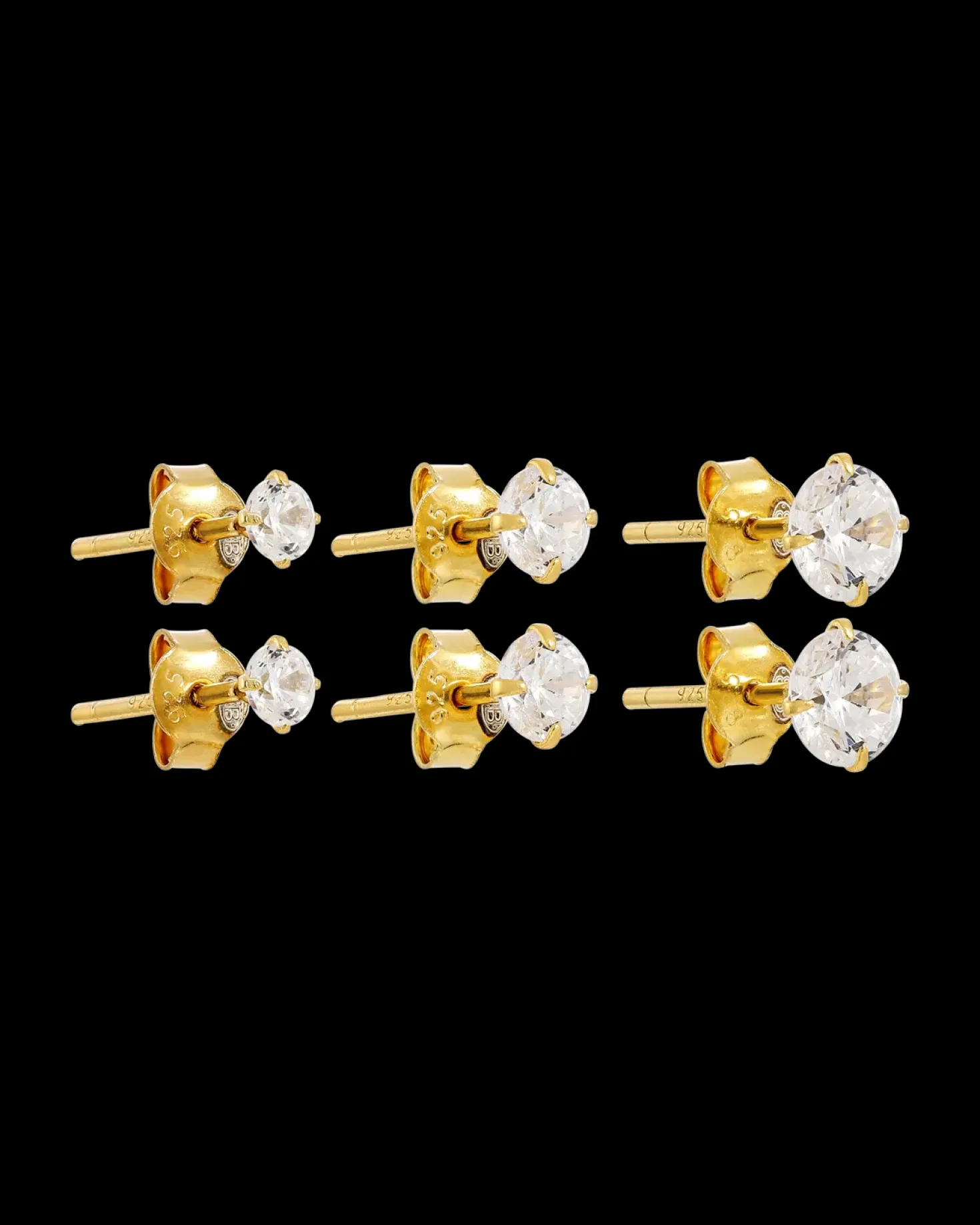 Ensemble de clous d'oreilles - Gleaming Stars
