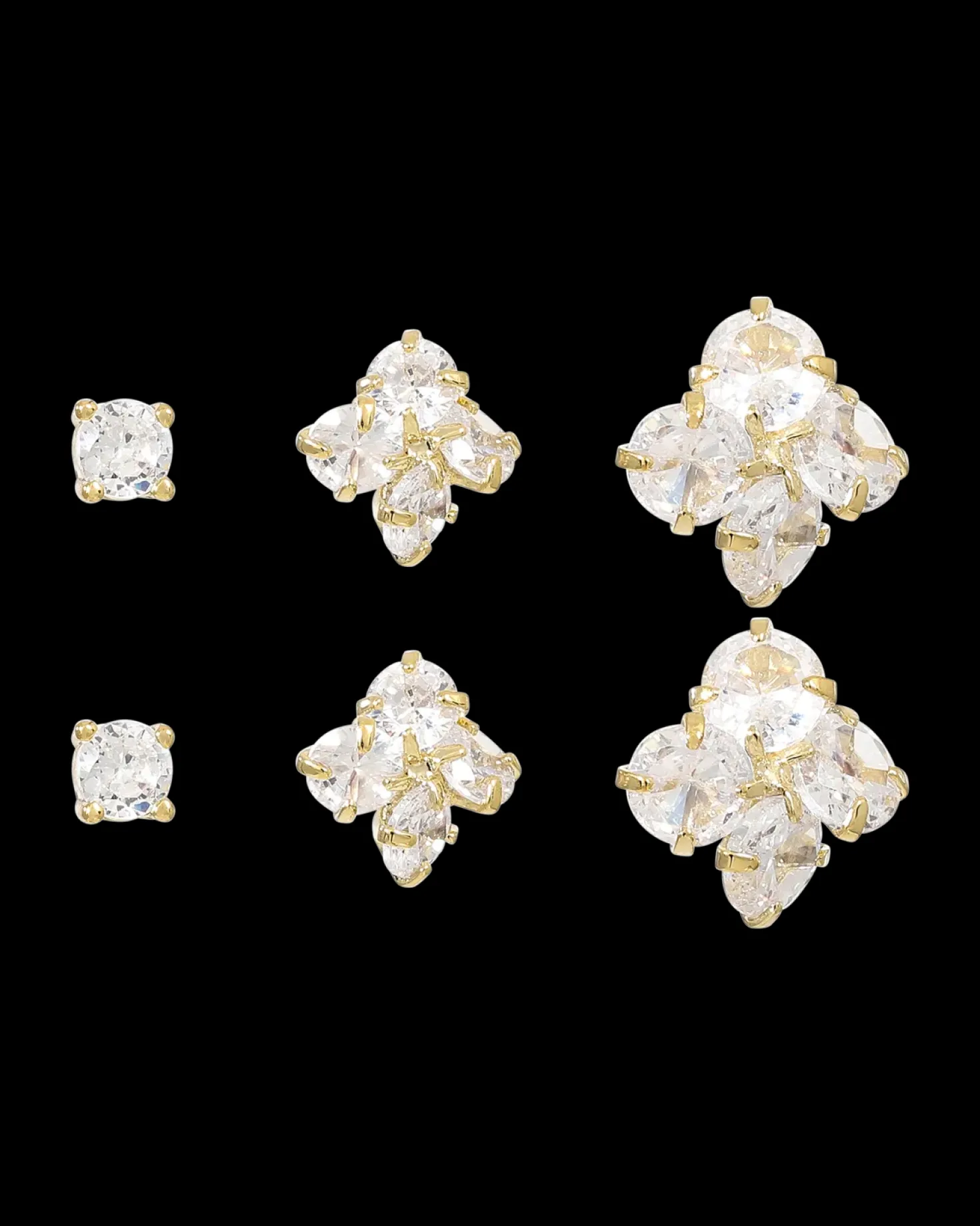 Ensemble de clous d'oreilles - Luxe Spark