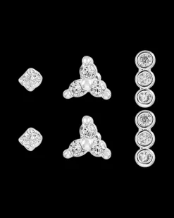Ensemble de clous d'oreilles - Silver Pieces