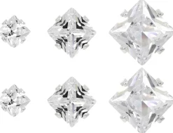 Ensemble de clous d'oreilles - Shiny Squares
