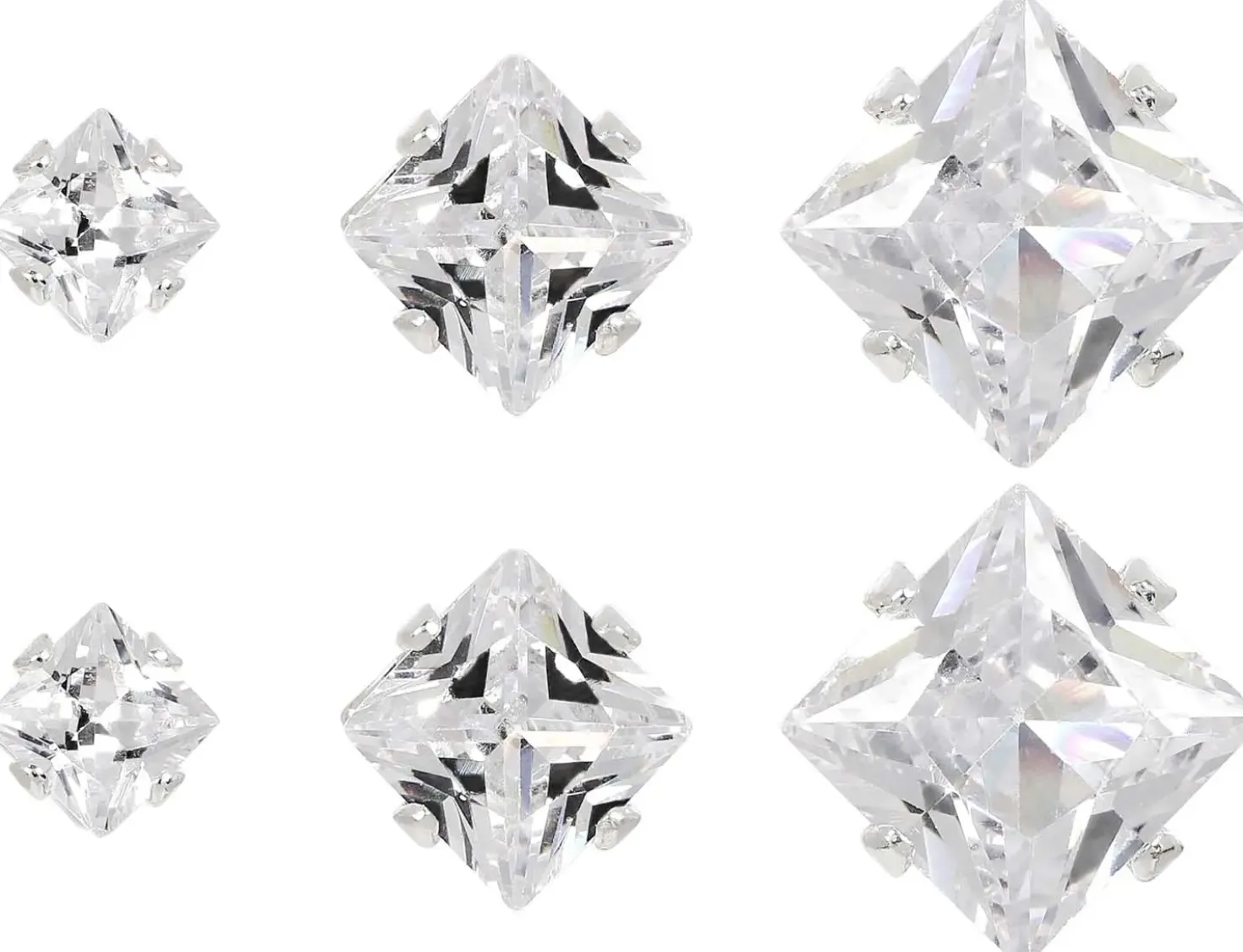 Ensemble de clous d'oreilles - Shiny Squares