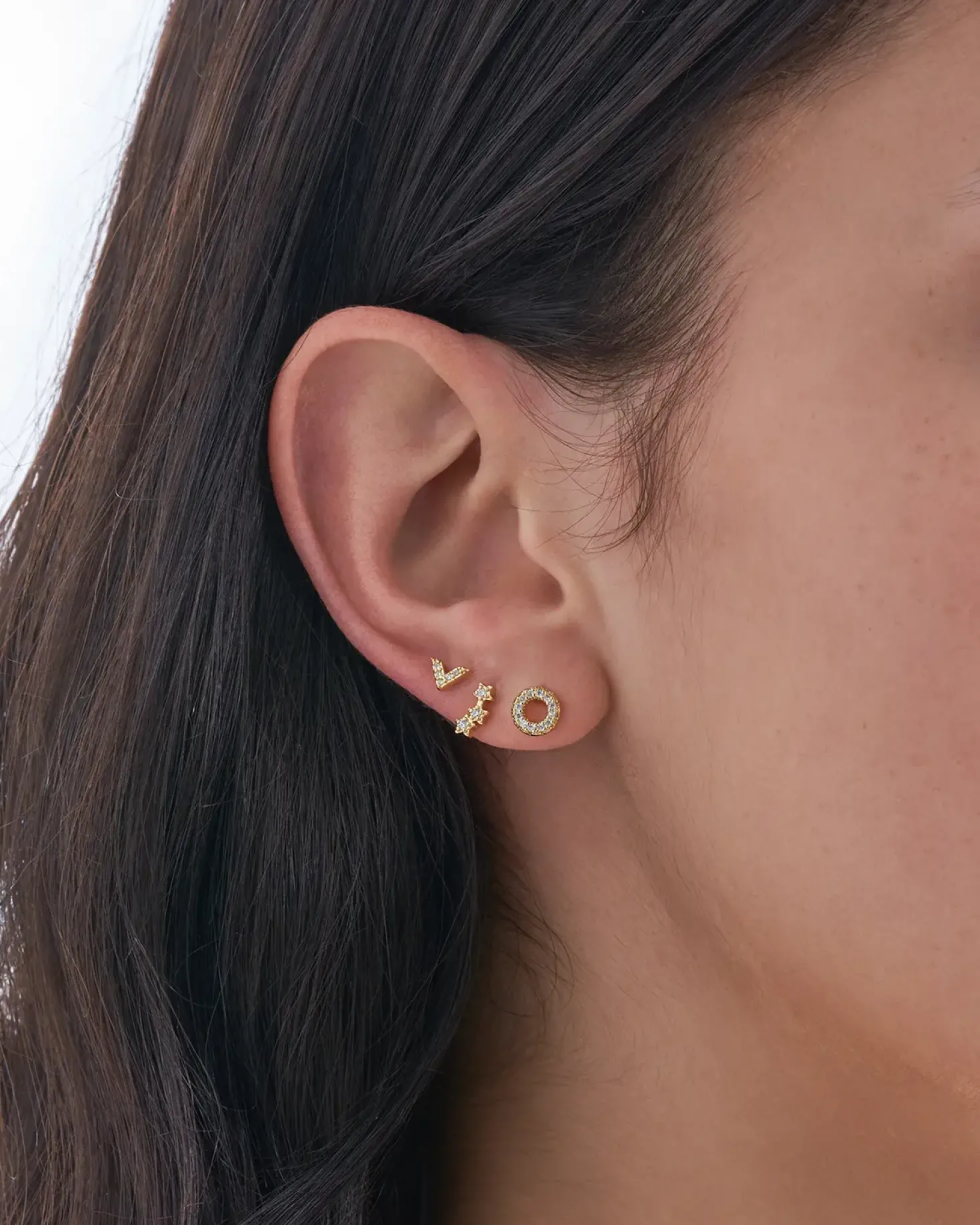 Ensemble de clous d'oreilles - Trio Charm
