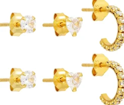 Ensemble de clous d'oreilles - Iced Gold