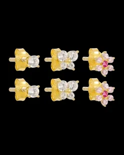 Ensemble de clous d'oreilles - Floral Cuties