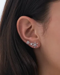 Ensemble de clous d'oreilles - Snowflake Sparkle