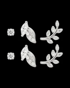 Ensemble de clous d'oreilles - Silver Spark