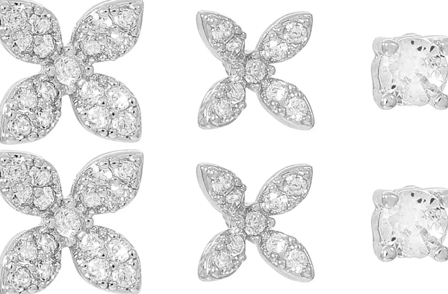 Ensemble de clous d'oreilles - Elegant Petals