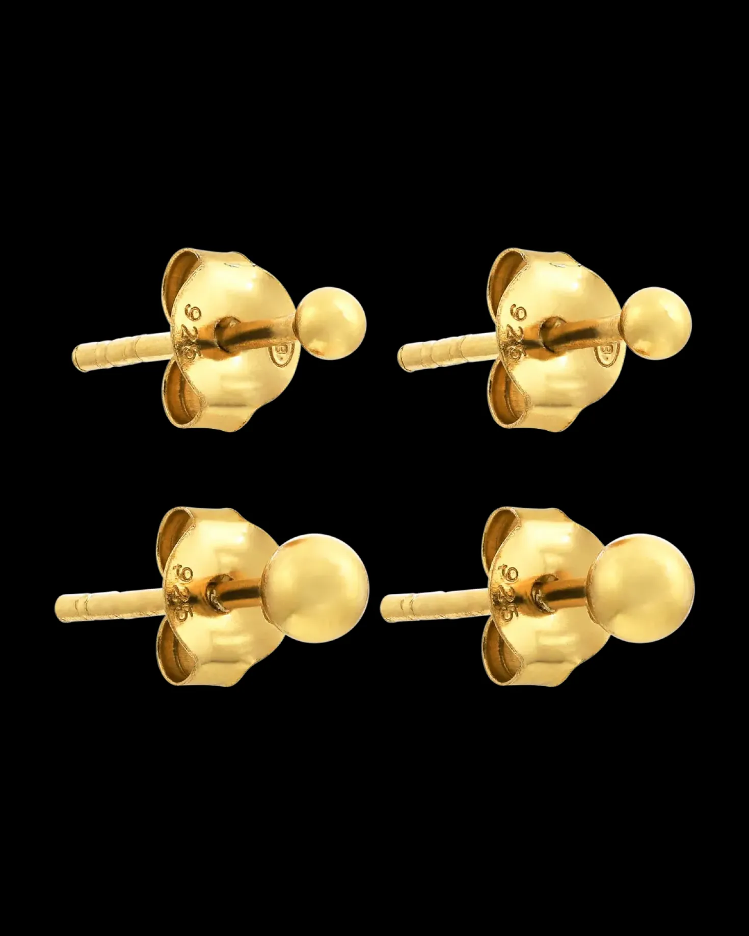 Ensemble de clous d'oreilles - Golden Dots