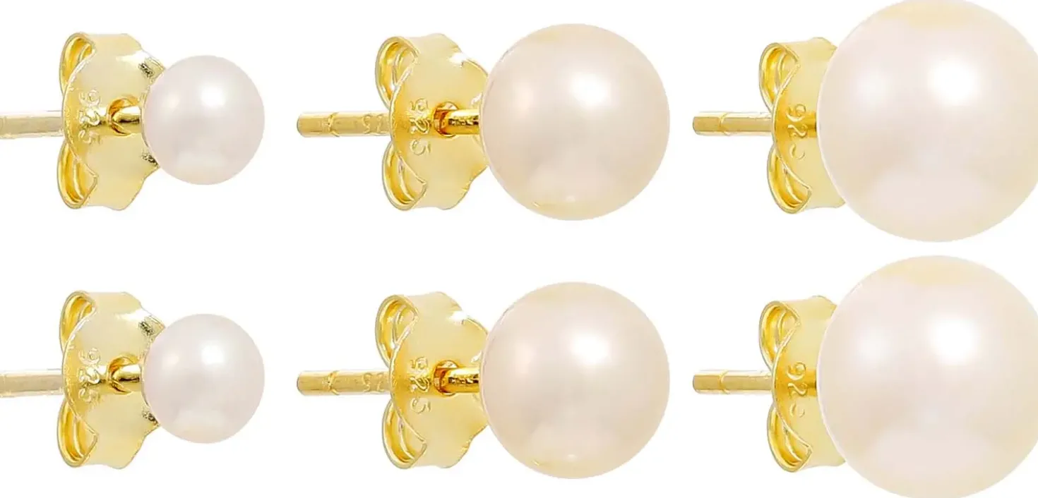 Ensemble de clous d'oreilles - Pearly Essentials