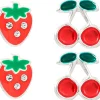 Ensemble de clous d'oreilles - Red Fruits