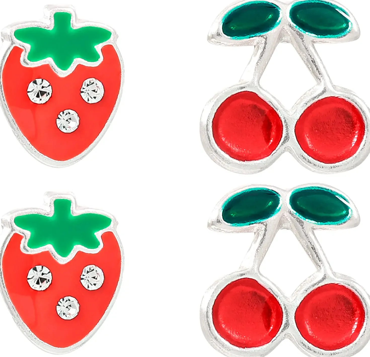 Ensemble de clous d'oreilles - Red Fruits
