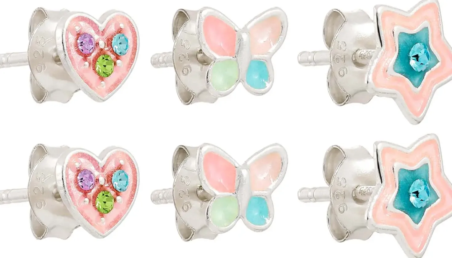 Ensemble de clous d'oreilles - Precious Pastel