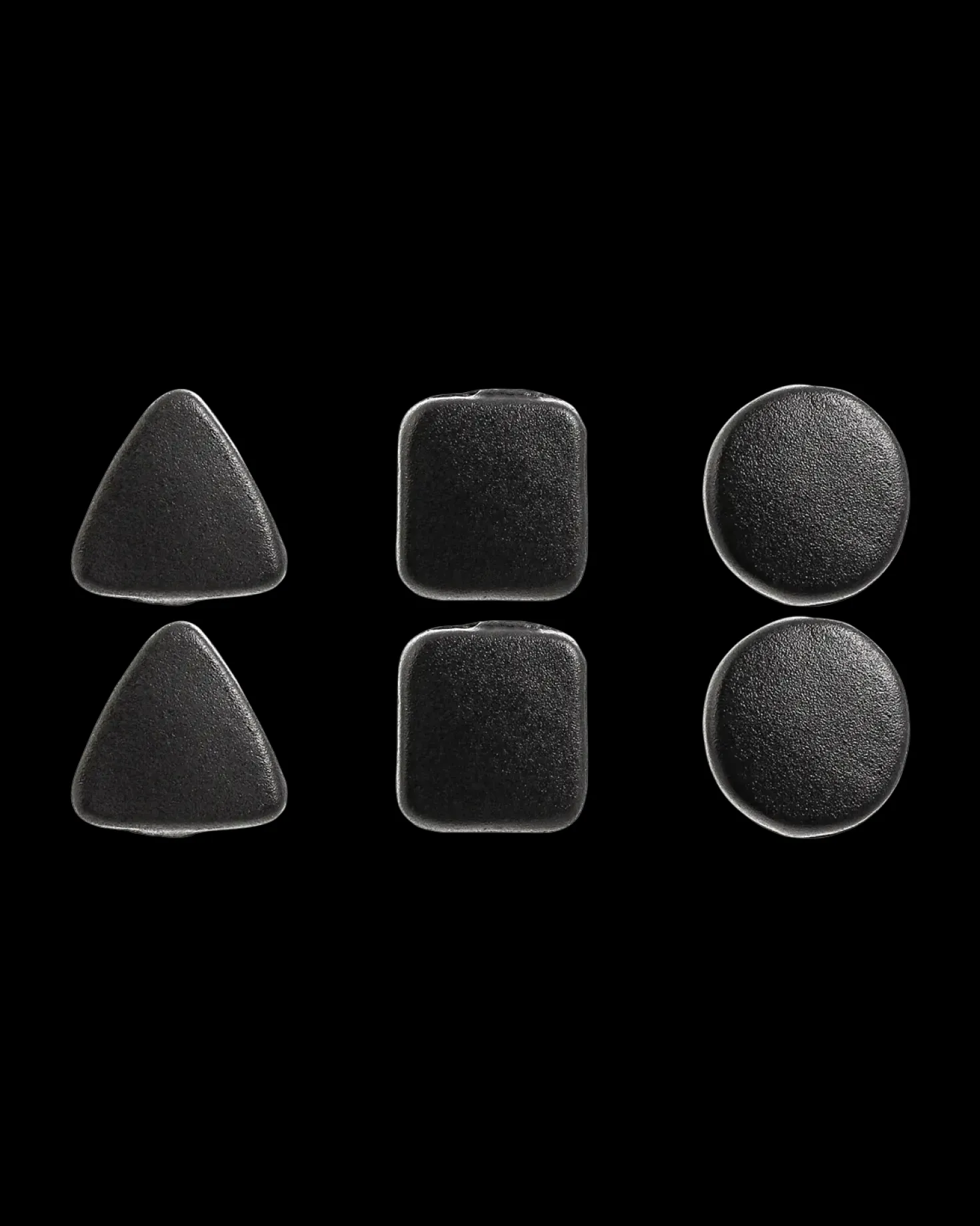 Ensemble de clous d'oreilles - Black Shapes