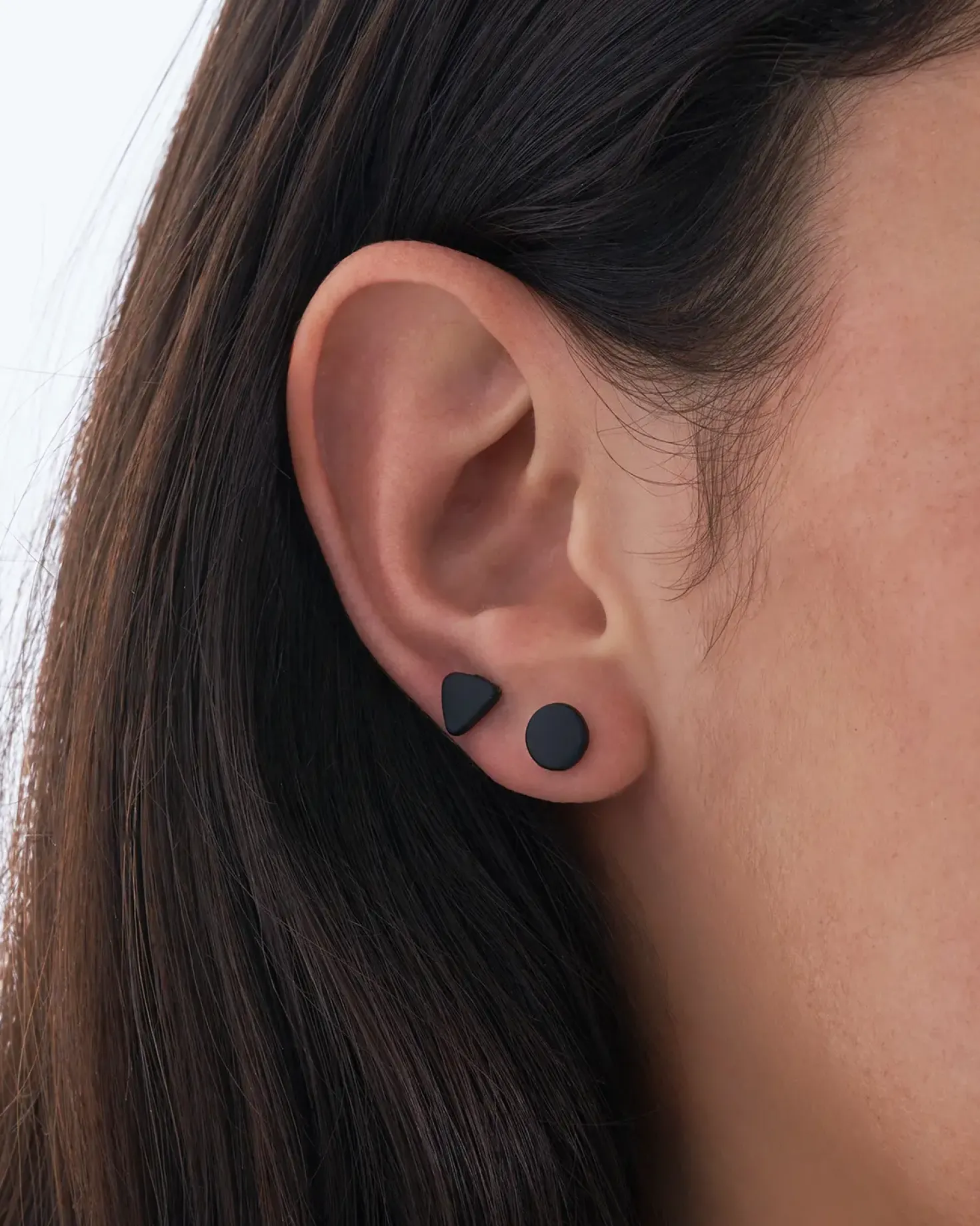 Ensemble de clous d'oreilles - Black Shapes