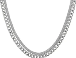 Ensemble de colliers pour homme - Silver Steel