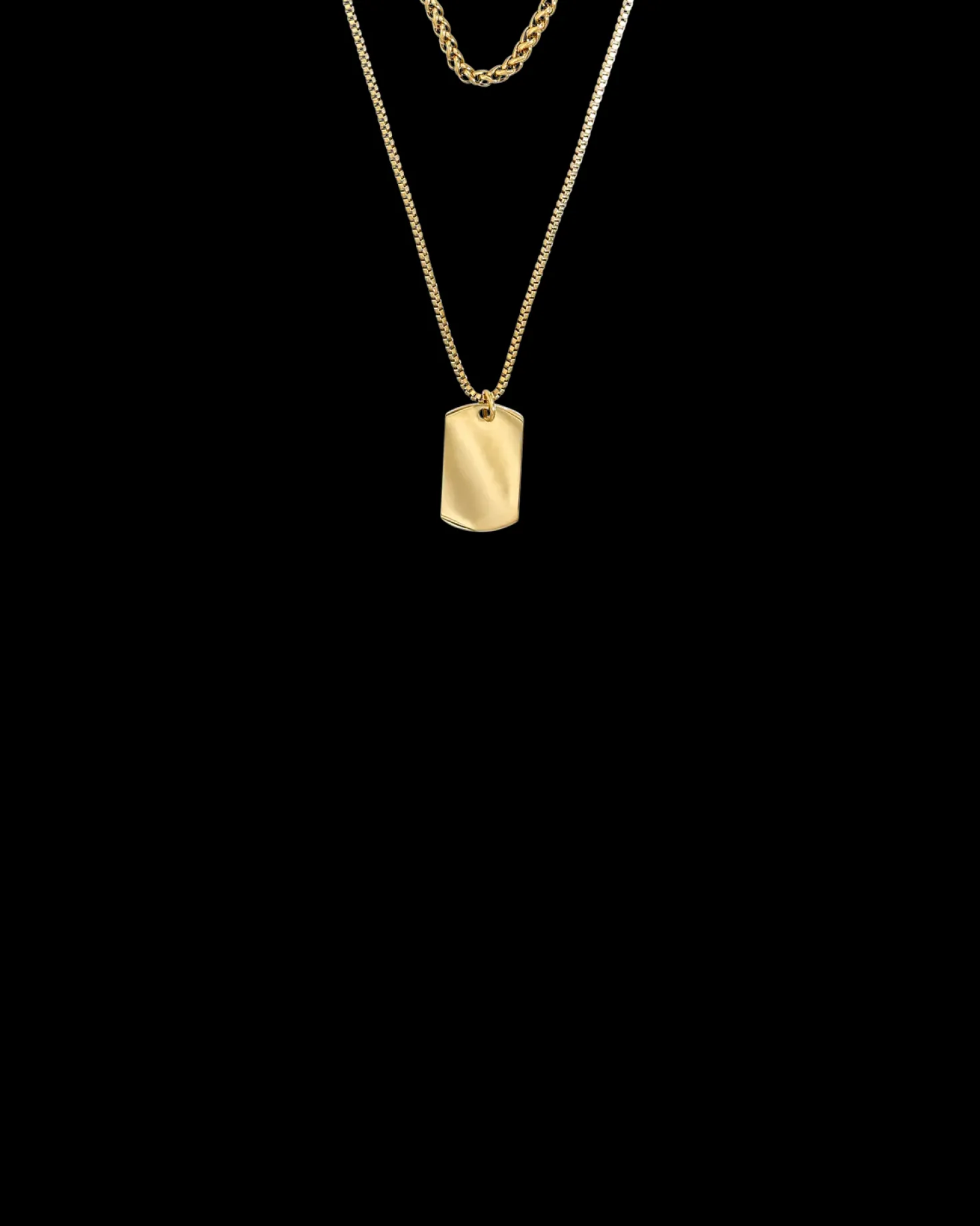 Ensemble de colliers pour homme - Golden Tag