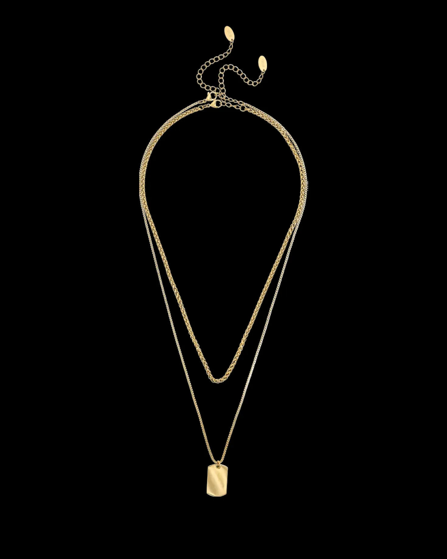 Ensemble de colliers pour homme - Golden Tag