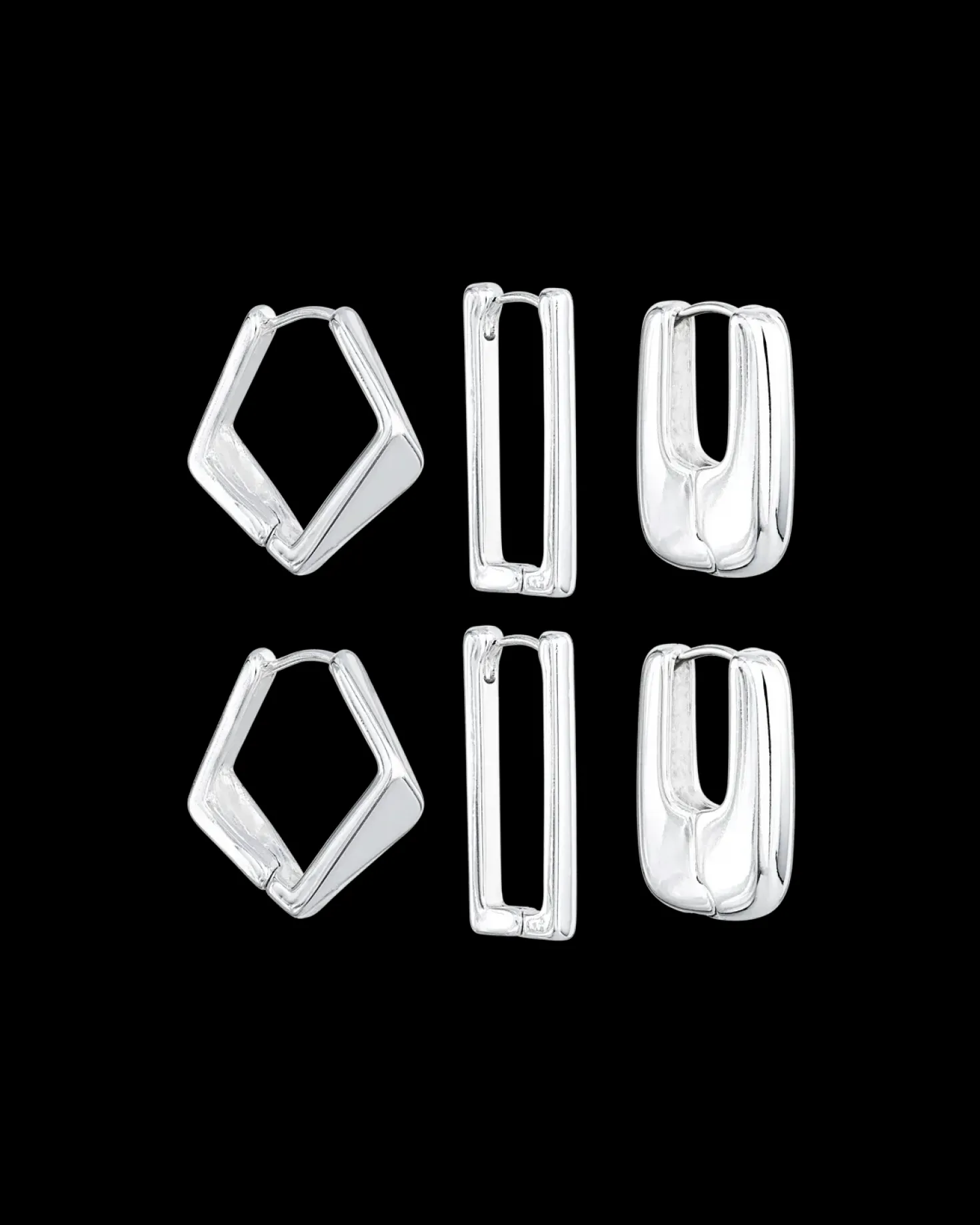 Ensemble de créoles - Geometric Huggies
