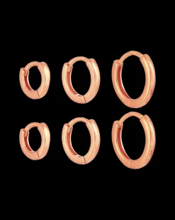 Ensemble de créoles - Slim Rosegold