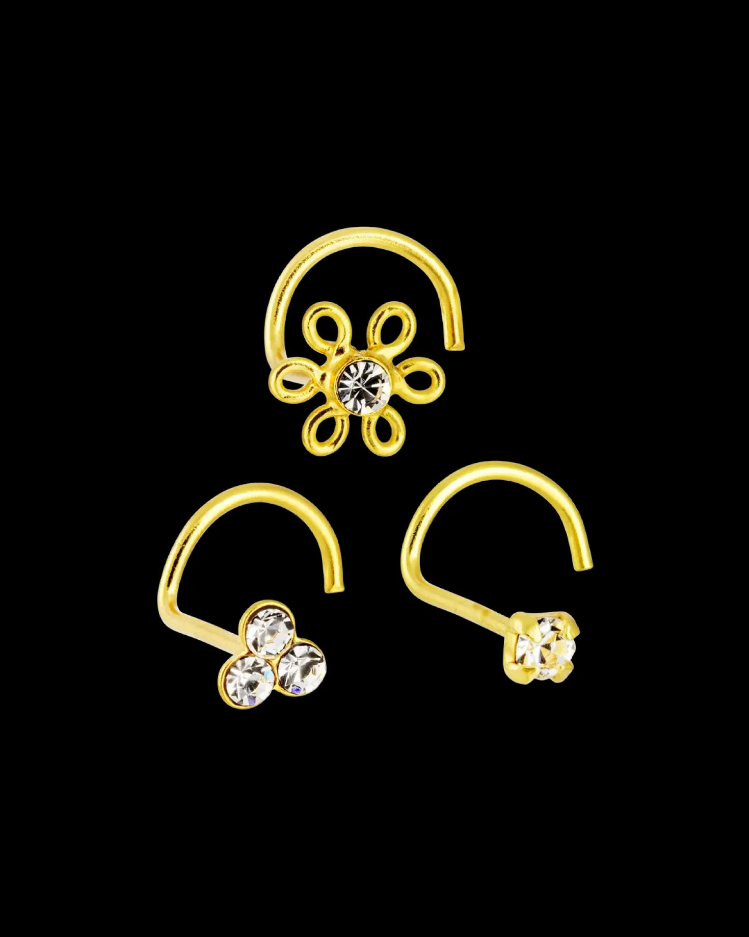 Ensemble de piercings - Golden Trio