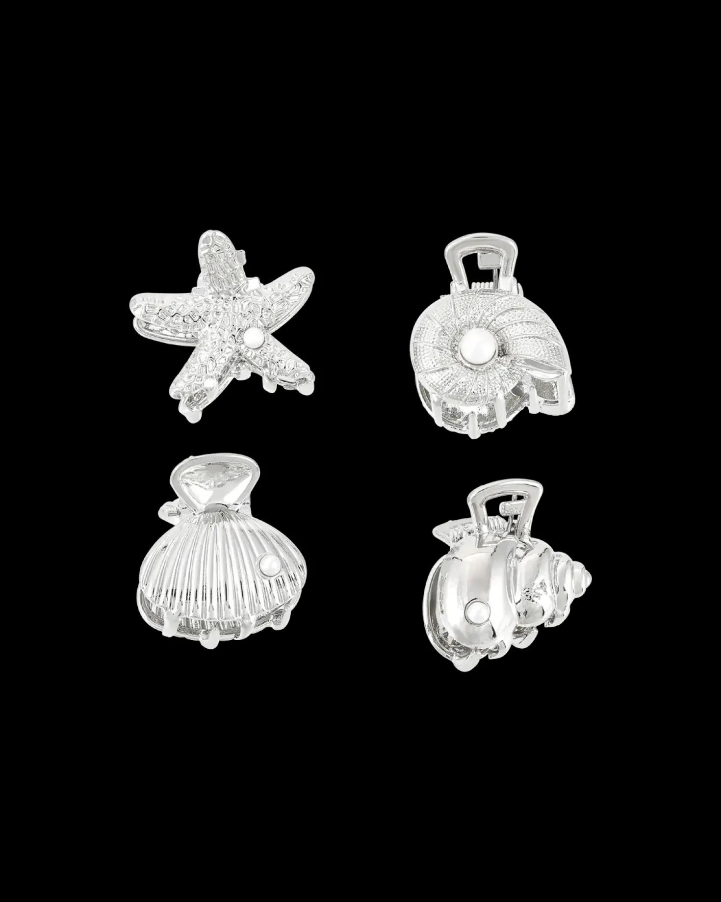 Ensemble de pinces á cheveux - Silver Shells