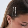 Ensemble d'épingles à cheveux - Silver Rhinestones