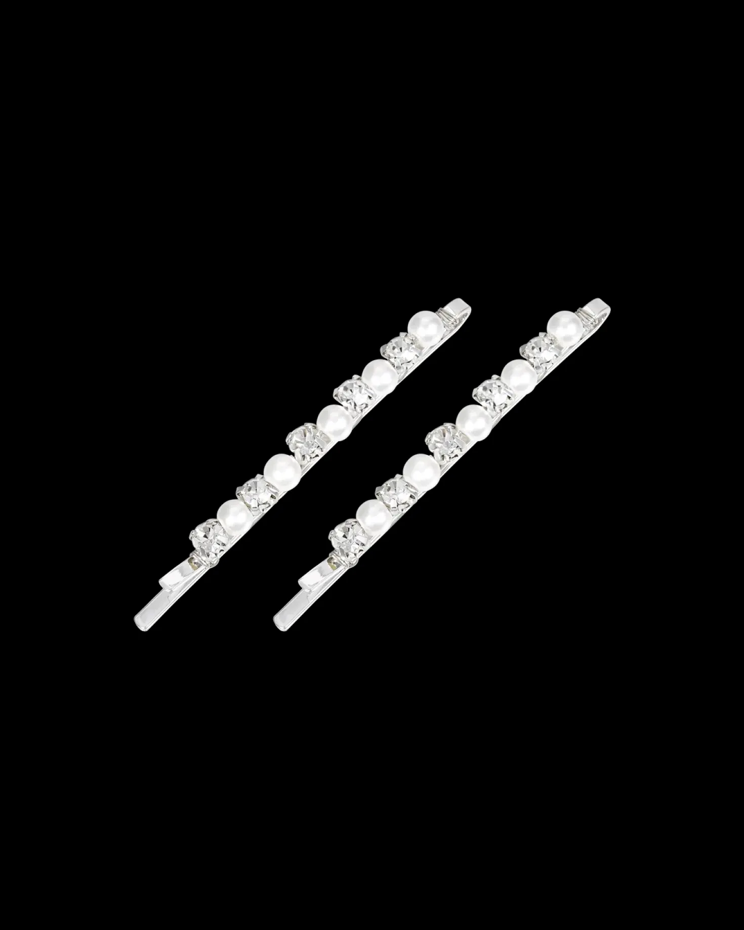 Ensemble d'épingles à cheveux - Silver Rhinestones