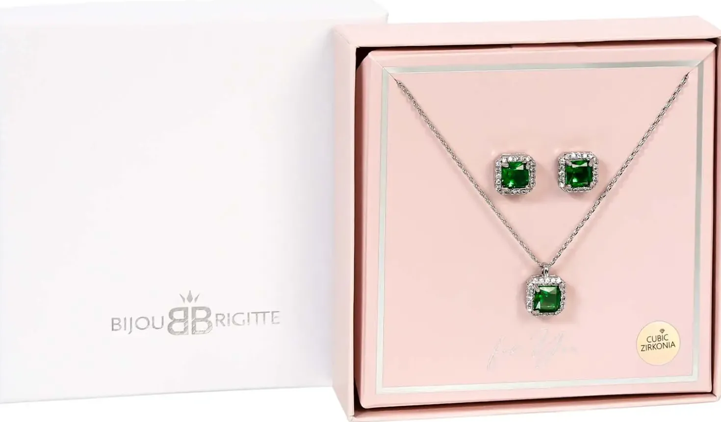 Parure de bijoux - Emerald Zirkonia