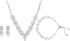 Parure de bijoux - Zirconia Leaves