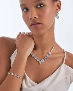 Parure de bijoux - Zirconia Leaves