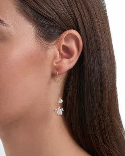 Pendants d'oreilles - Zirconia Flowers
