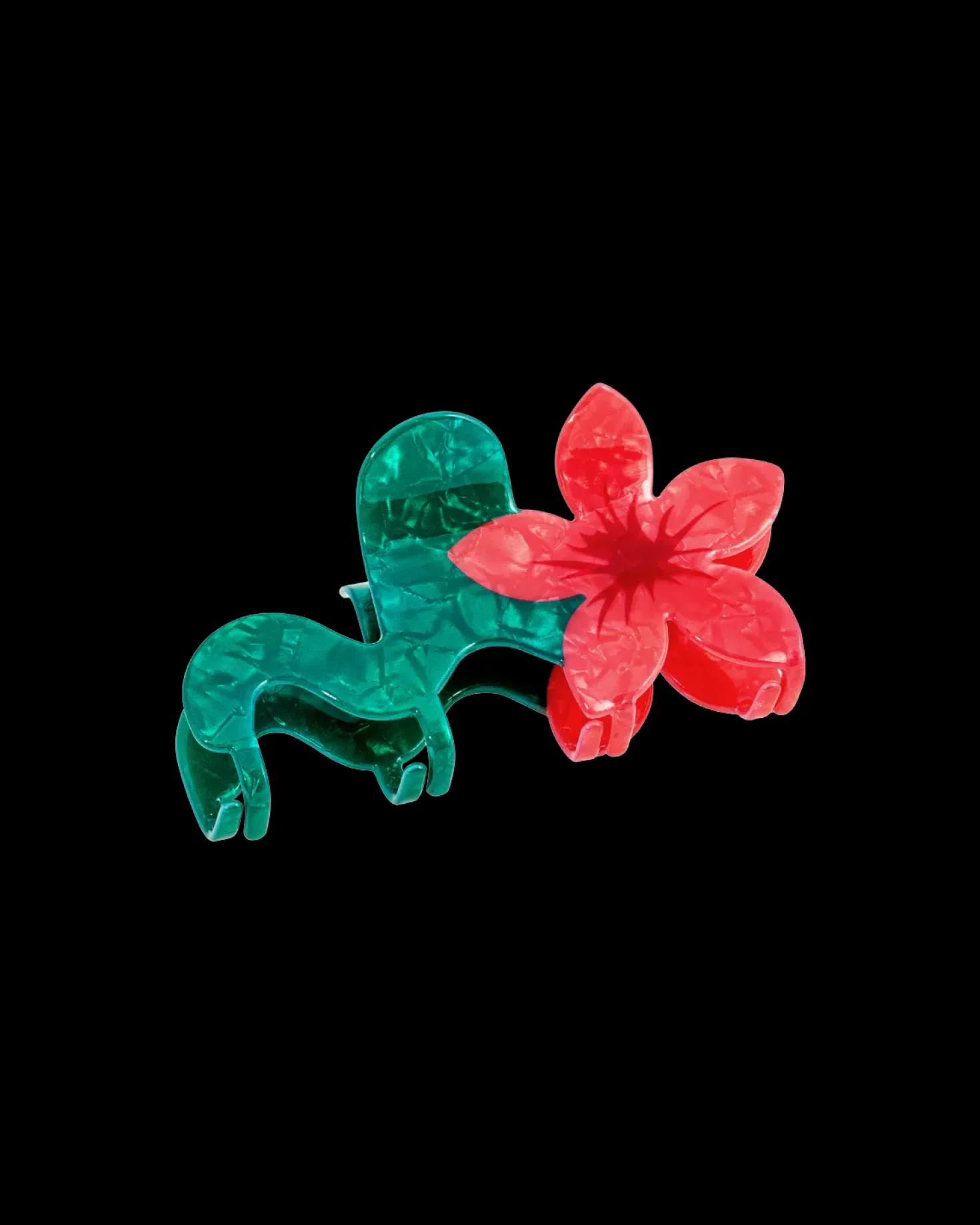 Pince à cheveux - Red Flower